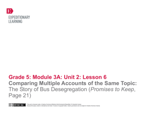 Grade 5 ELA Module 3A, Unit 2, Lesson 6