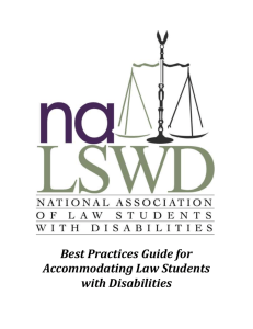 Accommodating Law Students: Best Practices Guide for Law Schools