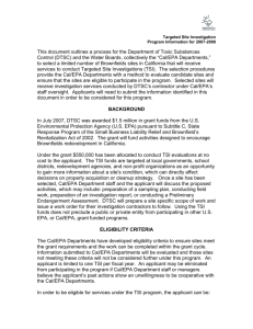 This document outlines a process for the Department of Toxic