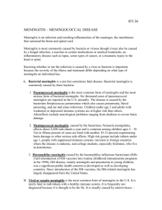 453. 36: Meningitis Disease - Friess Lake School District