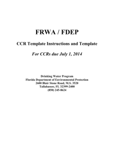 FRWA CCR Template - Florida Department of Environmental