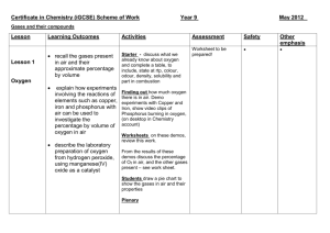 Gases and their Compounds Scheme of Work