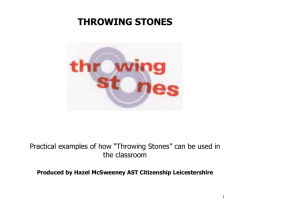 “Throwing Stones” can be used in the classroom