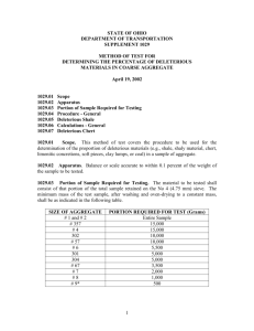 Method of Test for Determining the Percentage of Deleterious