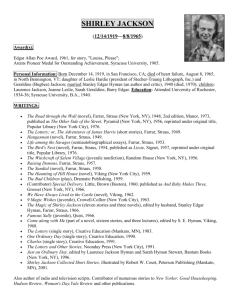 Shirley Jackson: Biography/Bibliography