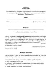 Application to burn agricultural waste