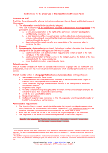II Informed consent (1 to 2 pages)
