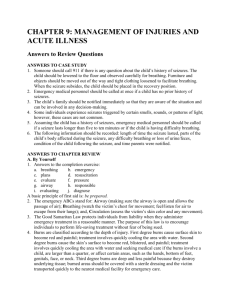 CHAPTER 10 MANAGEMENT OF INJURIES AND ACUTE ILLNESS