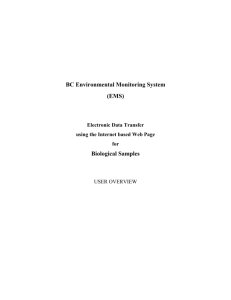 EMS format for Biological Samples