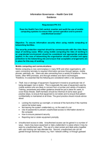 Requirement PH 314 - Information Governance Toolkit