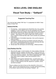 Visual Text Study – “Gallipoli”