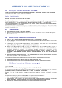 Agreed XENETIX CORE SAFETY PROFILE, 4th August 2011 4.2