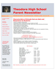 Theodore High School Parent Newsletter - The Official Site