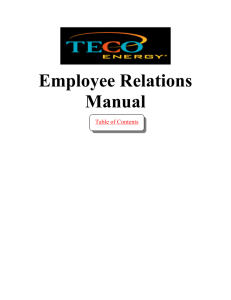 Employee Relations Reference Manual - TECOedge