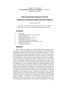 Intercontinental Transport of Dust