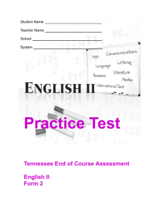 English II Revised Practice EOC