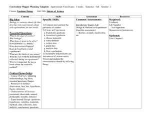 Curriculum Mapper Planning Template: Approximate Time Frame