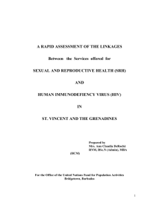 SRH HIV Linkages Assessment for St Vincent