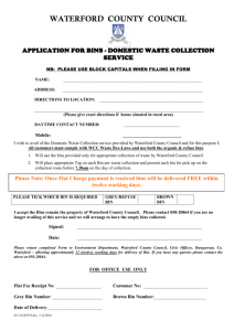 Application for Free Bins for New Customers