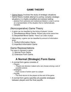 (Noncooperative) Game Theory