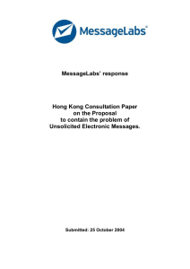 MessageLabs - Hong Kong Internet Service Providers Association