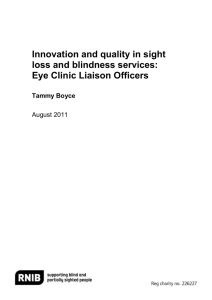 Innovation and quality in eye clinic liaison services