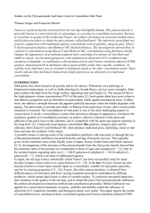 Studies on the Polysaccharide JunFunori Used to Consolidate Matt