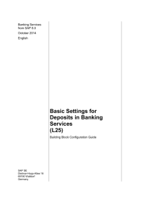Basic Settings for Deposits in Banking Services