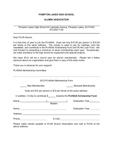 PLHSAA Membership Form - Pompton Lakes School District