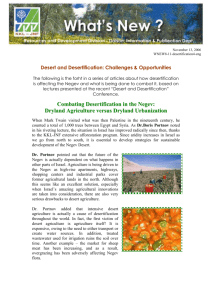 Desert and Desertification: Challenges & Opportunities