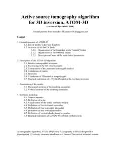 Local Tomography Software, LOTOS-06 - ivan