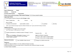 1st BASE Custom PAb Production Order Form: