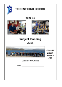 Year 10 Course Booklet for 2015 - My Waka