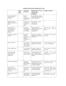 rubric for the oral proficiency test - Secondyrproficiency2012-13