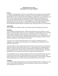 Pittsburg State University Sustainable Procurement Guidelines