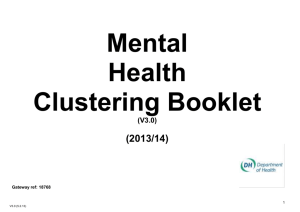 Mental health clustering booklet for 2013 to 2014