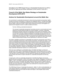 CBSS Strategy on Sustainable Development (3rd
