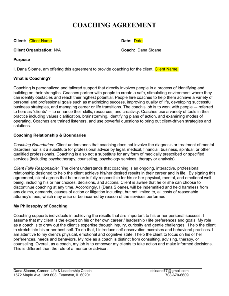 Sample LEADERSHIP COACHING AGREEMENT   007414288 1 253b8ae086f6d442dd7fd0835683757e 