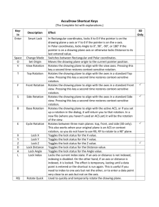 AccuDraw Shortcut Keys