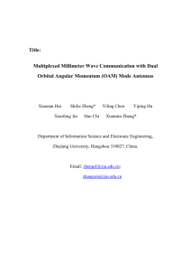 Title: Multiplexed Millimeter Wave Communication with Dual Orbital