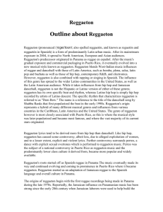 Outline about Reggaeton gianthony araujo