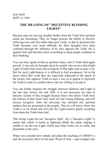 the meaning of "deceptive blinding lights" - Fight-4