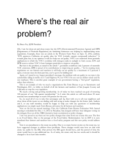 Where`s the real air problem - San Joaquin Farm Bureau Federation