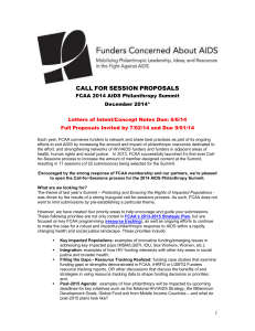 call for session proposals - Funders Concerned About AIDS