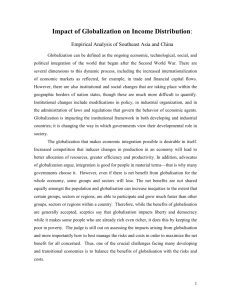 Impact of Globalization on Income Distribution: