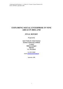 investigating social enterprise in nine areas in ireland