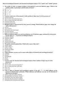 Bases of toxicological chemistry