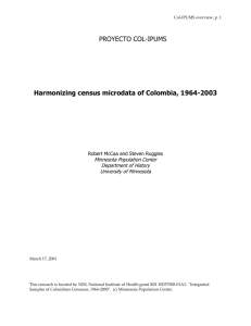 Proyecto Col-IPUMS: Harmonizing the census microdata of