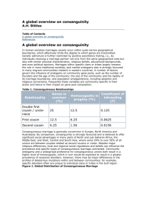 A global overview on consanguinity