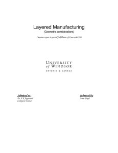 Layered Manufacturing (Geometric Considerations)
